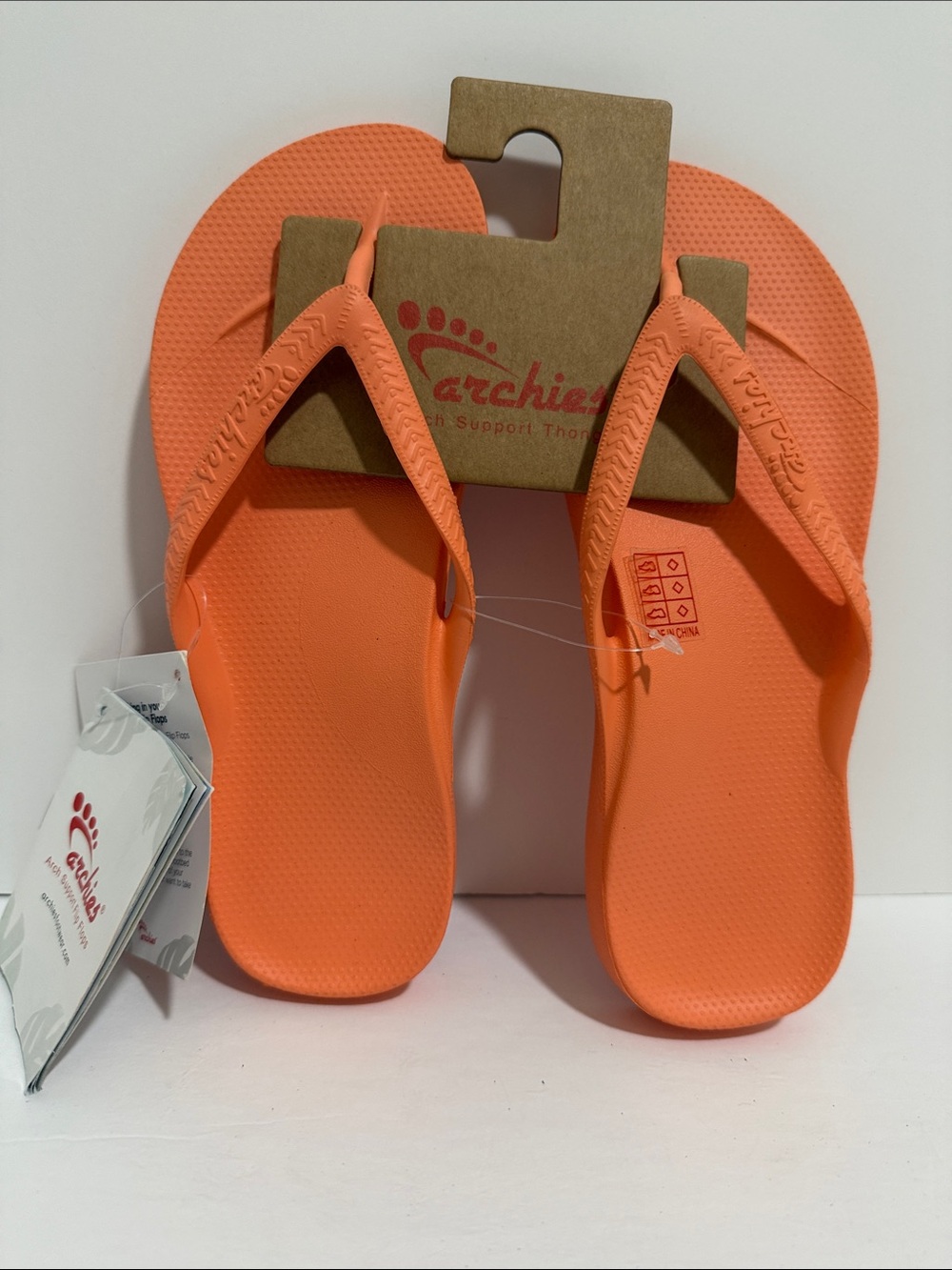 Archie’s Orange Peach Rubber Unisex Flip Flop Sandals
